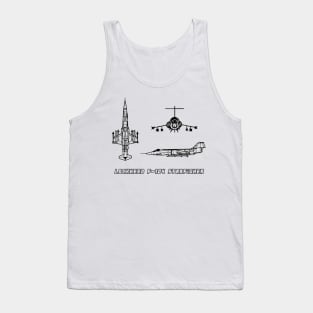 Lockheed F-104 Starfighter (black) Tank Top